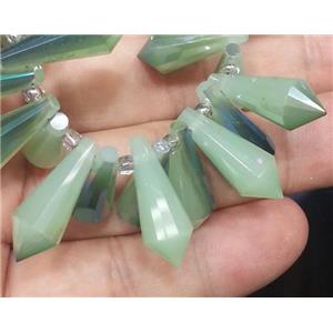 Chinese crystal glass bead, faceted teardrop, approx 8x20mm, 100pcs per st