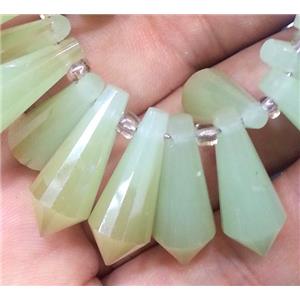 Chinese crystal glass bead, faceted teardrop, approx 8x20mm, 100pcs per st