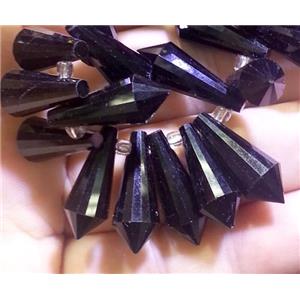 Chinese crystal glass bead, faceted teardrop, approx 8x20mm, 100pcs per st