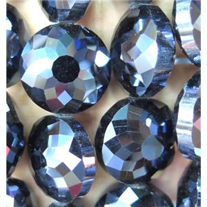 Chinese crystal glass bead, approx 18mm dia, 18pcs per st