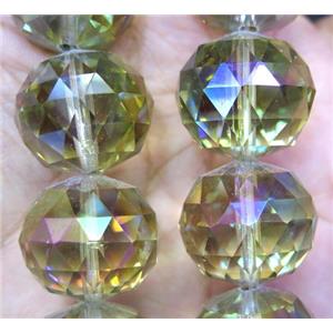 chinese crystal glass bead, faceted round, approx 20mm dia, 12pcs per st