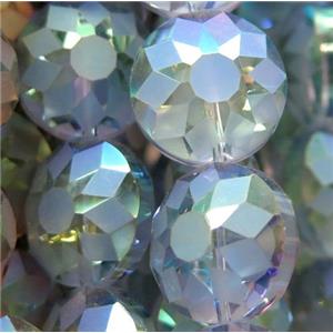 chinese crystal glass bead, faceted round, approx 18mm dia, 15pcs per st