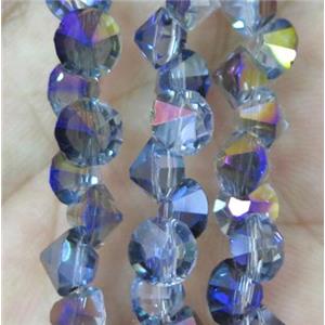 chinese crystal glass bead, diamondoid, approx 6mm dia, 100pcs per st