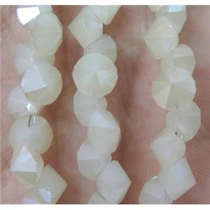 chinese crystal glass bead, diamondoid, approx 6mm dia, 100pcs per st