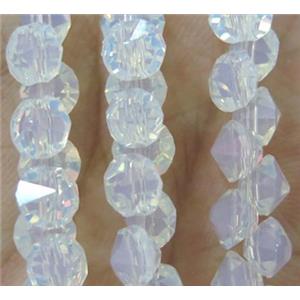 chinese crystal glass bead, diamondoid, approx 6mm dia, 100pcs per st