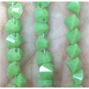 chinese crystal glass bead, diamondoid, approx 6mm dia, 100pcs per st