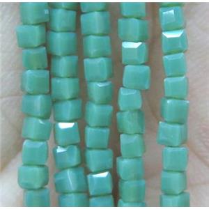 chinese crystal glass bead, faceted cube, approx 2x2x2mm, 200pcs per st