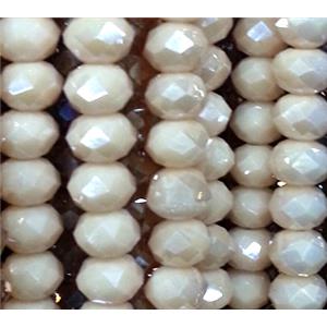 glass crystal bead, faceted wheel, approx 6mm, 90pcs per st