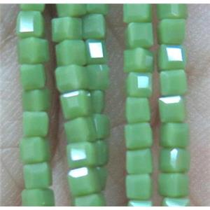 chinese crystal glass bead, faceted cube, approx 2x2x2mm, 200pcs per st