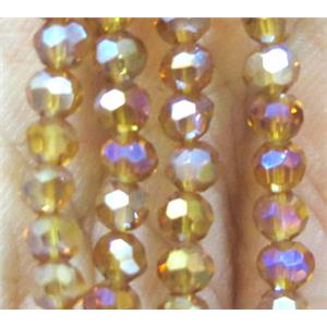 chinese crystal bead, faceted round, approx 4mm dia, 100pcs per st