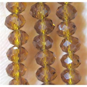 chinese crystal bead, faceted rondelle, approx 4x6mm. 100 pcs per st