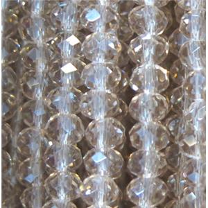 Chinese crystal bead, faceted rondelle, approx 3x4mm, 150 pcs per st