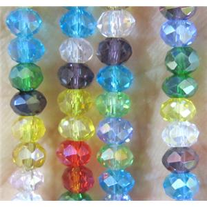 chinese crystal bead, faceted rondelle, approx 4x6mm. 100 pcs per st