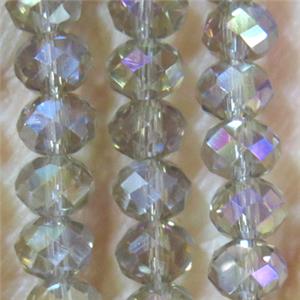 chinese crystal bead, faceted rondelle, approx 6x8mm, 72 pcs per st