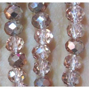 chinese crystal bead, faceted rondelle, approx 4x6mm. 100 pcs per st