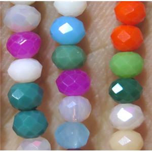 chinese crystal bead, faceted rondelle, approx 4x6mm. 100 pcs per st