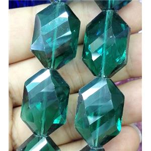 Chinese crystal bead, faceted, approx 18x25mm, 15pcs per st