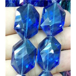 Chinese crystal bead, faceted, approx 18x25mm, 15pcs per st