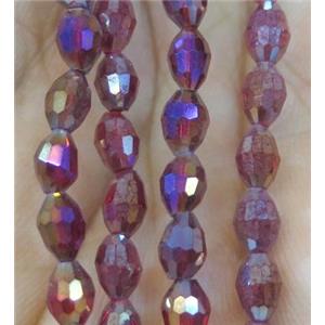 Chinese Crystal Beads, faceted oval, approx 3x5mm. 100pcs per st