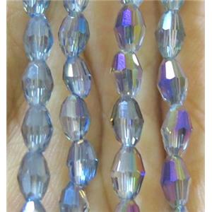 Chinese Crystal Beads, faceted oval, approx 3x5mm. 100pcs per st