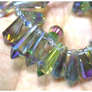 chinese crystal bead, faceted teardrop, approx 8x12mm, 100pcs per st