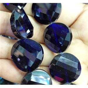 chinese crystal bead, faceted, twist round, approx 18mm dia, 20pcs per st