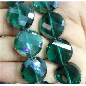 chinese crystal bead, faceted, twist round, approx 18mm dia, 20pcs per st