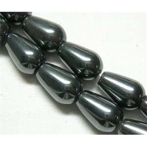 Magnetic Hematite bead, drips, 8x12mm, 34pcs per st