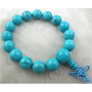 Stretch Jade bracelet, 12mm dia, 8 inch length