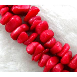 Erose jade bead, Dye chips, stabile, approx 4-12mm, 36 inch length