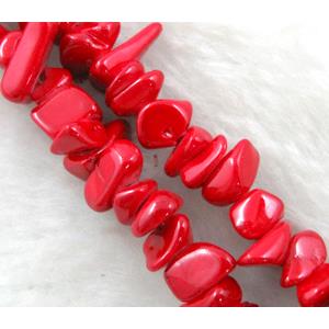 Erose jade bead, Dye chips, stabile, approx 4-12mm, 36 inch length