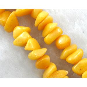 Erose jade bead, Dye chips, stabile, approx 4-12mm, 36 inch length