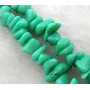 Erose jade bead, Dye chips, stabile, approx 4-12mm, 36 inch length