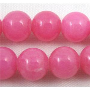 pink jade beads, round, stabile, approx 20mm dia, 20pcs per st