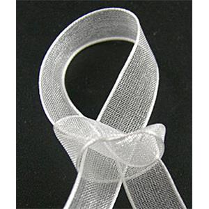 Organza Cord, white, 9mm wide