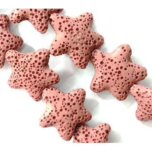 Lava bead, star, 23mm dia, 18pcs per st, color code:15