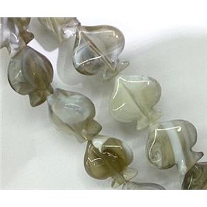 Plated Lampwork glass bead, approx 17x17mm