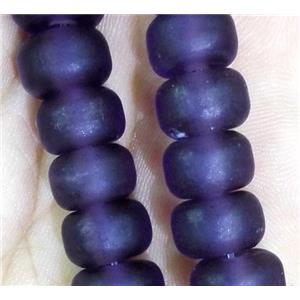 matte lampwork bead, heshi, approx 6x9mm