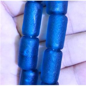 matte lampwork bead, tube, approx 8x10mm