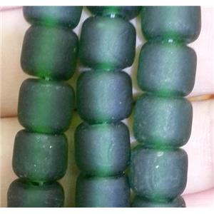 matte lampwork bead, tube, approx 8x10mm