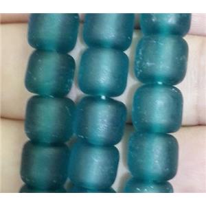 matte lampwork bead, tube, approx 8x10mm