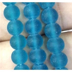 matte lampwork bead, round, approx 10mm dia