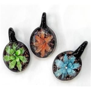 lampwork pendant, approx 25-35mm