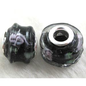 Lampwork Glass Beads, 16mm dia, hole:5.5mm