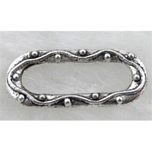 Tibetan Silver Linker Non-Nickel, 9.5x20mm