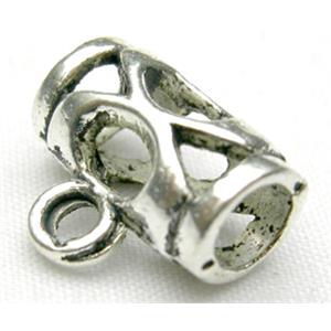 Tibetan Silver Hanger Non-Nickel, 6x14mm