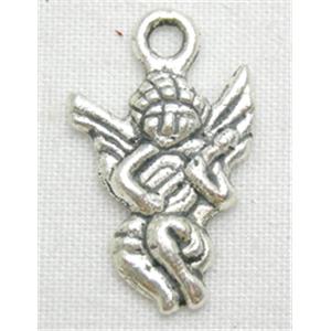 Tibetan Silver Angel Non-Nickel, 10.5x17.5mm