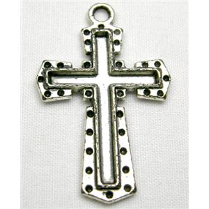 Tibetan Silver Latin Cross non-nickel, 20x28mm