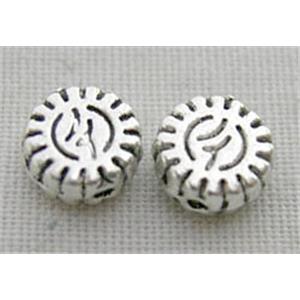 Tibetan Silver Spacer Non-Nickel, 5mm dia, 2mm thick