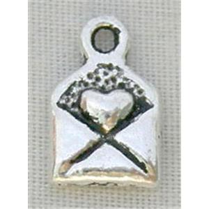 Tibetan Silver Pendants Non-Nickel, 6.5x10mm